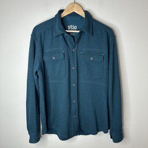 Stio Men's Casual Button Down Shirt - Teal